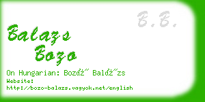 balazs bozo business card